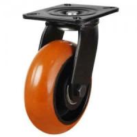 100mm Polyurethane on Cast Iron Swivel Castor [450kg max load]