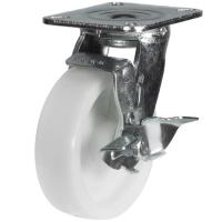 150mm Nylon Swivel Braked Castor [500kg max load]