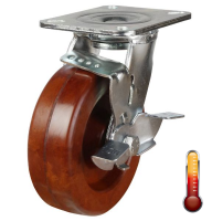 150mm Phenolic Swivel Braked Castor [400kg max load]