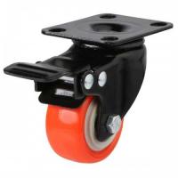 50mm Polyurethane Swivel Braked Castor [50kg max load]