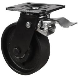 100mm Cast Iron Swivel Braked Castor [450kg max load]