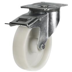 100mm Polypropylene Swivel Braked Castor [180kg max load]