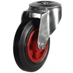 200mm Rubber Swivel Castor [205kg max load]