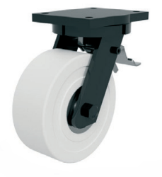 250mm Cast Nylon Swivel Braked Castor [2500kg max load]