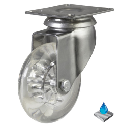 50mm Stainless Steel Non-Marking Swivel Castor [50kg max load]