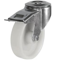 80mm Polypropylene Swivel Braked Castor [150kg max load]